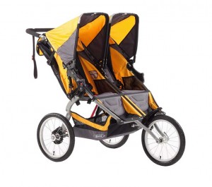 Double Jogging Stroller with Swivel Fixed Wheel Rental